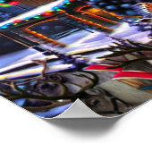 Oude Man kerstman en rendier Poster (Hoek)