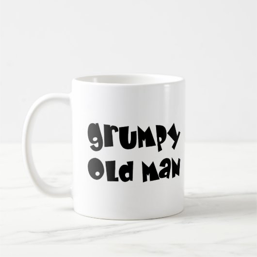oude man knorrig koffiemok (Links)