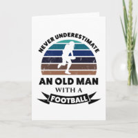 Oude man met American football grappig cadeau vade
