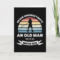 Oude man met waterski's Grappig Cadeau Vader