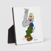 Oude Man met zwenkbaard Fotoplaat (Voorkant)