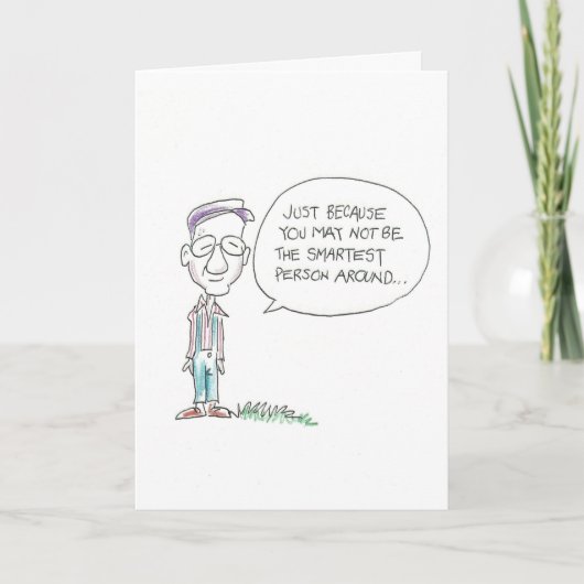 Oude man niet slim kaart (Voorkant)