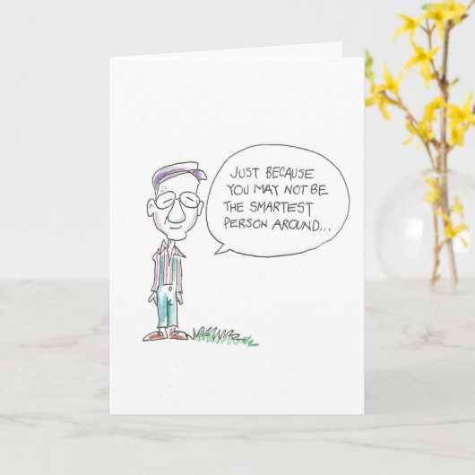 Oude man niet slim kaart (Gele Bloem)
