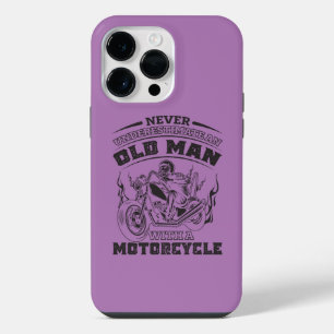 Oude Man Passie voor motorfietsen, Funny iPhone 14 Pro Max Hoesje