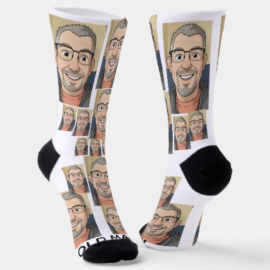 Oude Man Phil Soks Sokken (Gebogen)