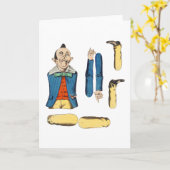 oude man pop kaart (Gele Bloem)