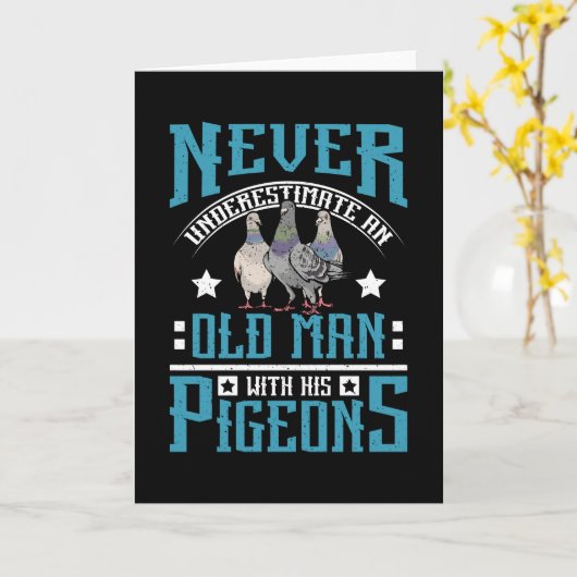 Oude Man raceduiven Kaart (Gele Bloem)