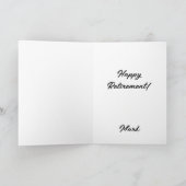 Oude Man Retro Bloemen Feestdagen Kaart (Binnen)