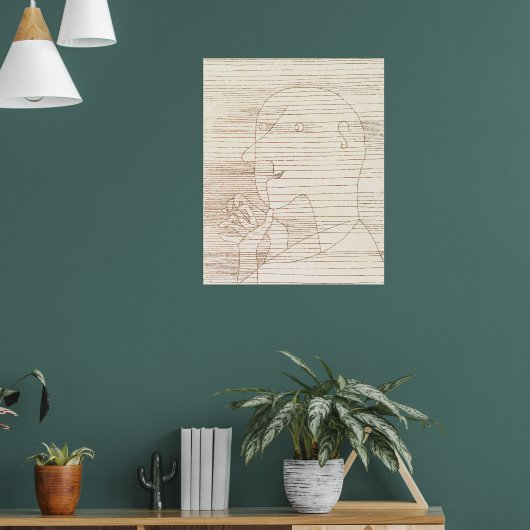 Oude man telt op zijn vingers, poster (Woonkamer 1)