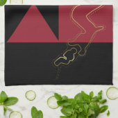 Oude Man - Tribale kunst Theedoek (Gevouwen)