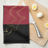 Oude Man - Tribale kunst Theedoek (Quarter Fold)