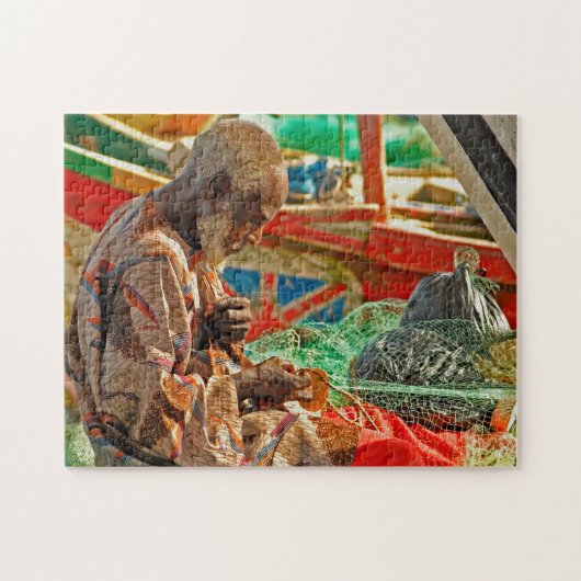 Oude man van de zee. legpuzzel (Horizontaal)