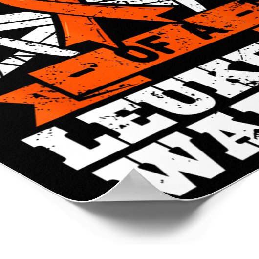 Oude man van een leukemiesurk-bloed poster (Hoek)