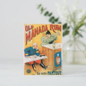 Oude Manada Rum  Drink en kunst Briefkaart (Staand voorkant)
