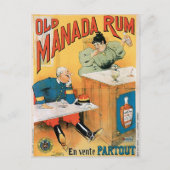 Oude Manada Rum  Drink en kunst Briefkaart (Voorkant)