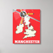 Oude Manchester Reisposter Canvas Afdruk (Voorkant)