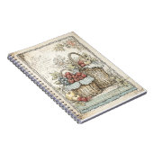 Oude manden met fruitpatroon notitieboek (Rechterzijde)