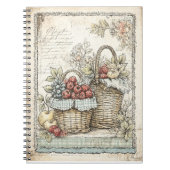 Oude manden met fruitpatroon notitieboek (Voorkant)