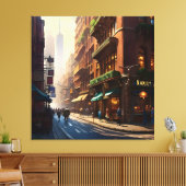 Oude Manhattan Landschap Drie Canvas Afdruk (Insitu (Woonkamer))
