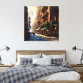 Oude Manhattan Landschap Drie Canvas Afdruk (Insitu (Slaapkamer))