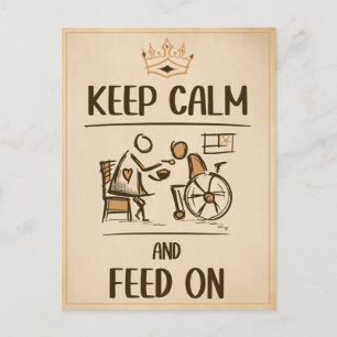  oude manierverzorger, verpleegkundig cadeau briefkaart