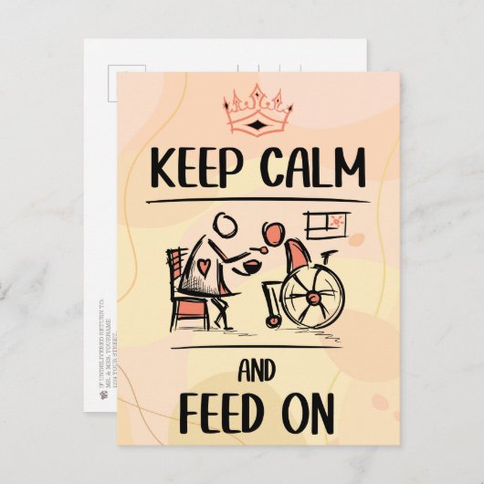  oude manierverzorger, verpleegkundig cadeau briefkaart (Voorkant / Achterkant)