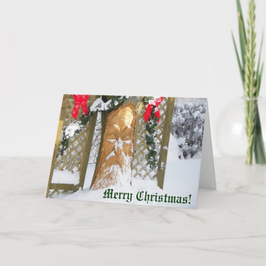 Oude Mannen kerstboom Feestdagen Kaart (Voorkant)
