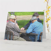 OUDE MANNEN VERJAARDAG VOOR HEM GRAPPIG WENSKAART KAART (Gele Bloem)