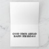 OUDE MANNEN VERJAARDAG VOOR HEM GRAPPIG WENSKAART KAART (Binnen)