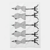 Oude  mannequins, illustratie van de mode theedoek (Verticaal)