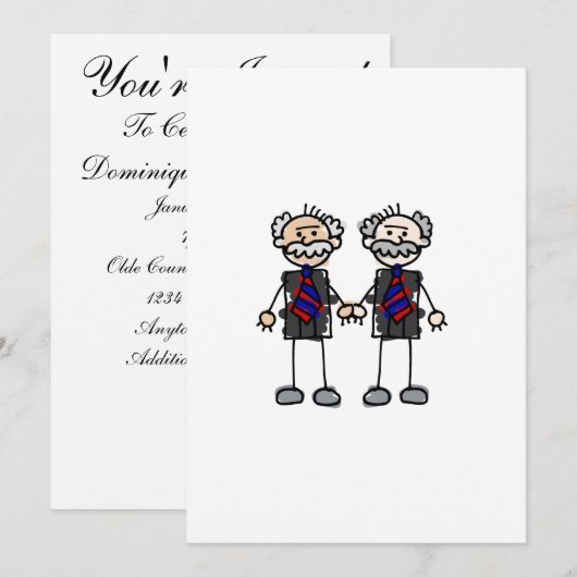 Oude mannetjes kaart (Voorkant / Achterkant)