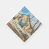 oude mapele-suikerschuur met fashioned servet (Hoek)