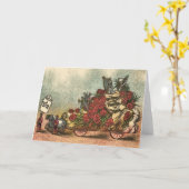 Oude Mardi Gras Float 1 Kaart (Gele Bloem)