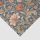 Oude marineblauwe bloemen tissuepapier (Detail)