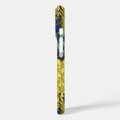 Oude marineblauwe vogel en gele bloemmotief Case-Mate iPhone case (Achterkant / Links)