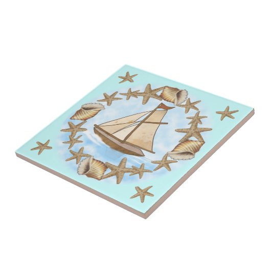Oude Mariner zeilboot Tegel Tegeltje (Zijkant)