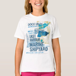 Oude marinewerf – Oostkust jacht Nautical T-shirt