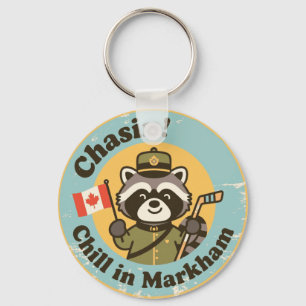 Oude Markham Ontario Ontspannen Wasbeer Sleutelhanger