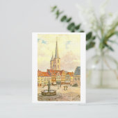 Oude Markt Halberstadt Duitsland Briefkaart (Staand voorkant)