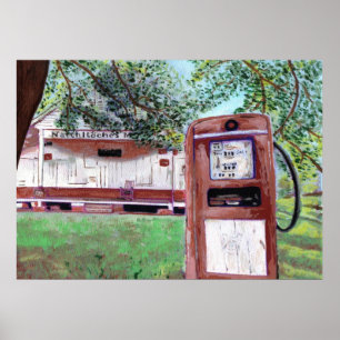 Oude markt van Natchitoches Poster