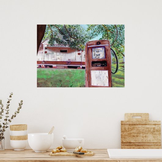 Oude markt van Natchitoches Poster (Keuken)