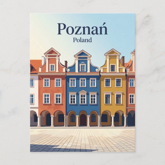 Oude Marktplein Polen Briefkaart (Voorkant)