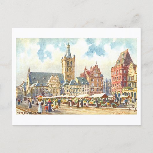 Oude Marktplein van Trier Briefkaart (Voorkant)