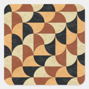 Oude marmeren vloer, geometrische naadloze textuur vierkante sticker