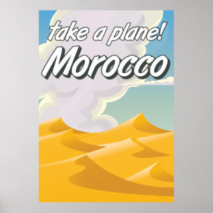Oude Marokkaanse reisposter Poster