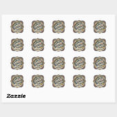 Oude Marokkaanse Sardineblik Retro Kustvis Ronde Sticker (Vel)