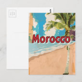 Oude Marokkaanse vakantiereisposter Briefkaart (Voorkant / Achterkant)