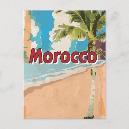 Oude Marokkaanse vakantiereisposter Briefkaart (Voorkant)