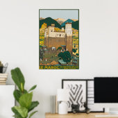 Oude Marokko Atlasgebergte Reisposter Poster (Thuiskantoor)