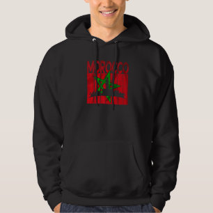 Oude Marokko Ik hou van Marokko Kaart Marokko Voe Hoodie